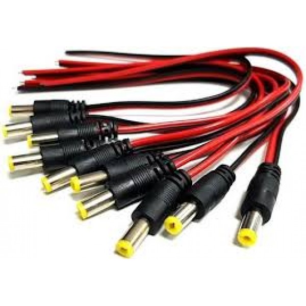 25  Adet DC Erkek Power Jack-Enerji Jakı Kablo 25cm 'lik
