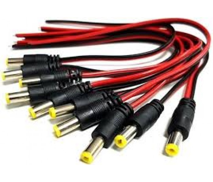 5  Adet DC Erkek Power Jack-Enerji Jakı Kablo 25cm 'lik