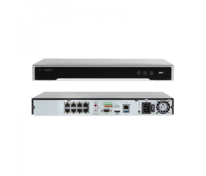 Hikvision DS-7608NI-Q2/8P  8 Kanal 8port Poe 2 HDD Kapasiteli 4K H265+ NVR Kayıt Cihazı
