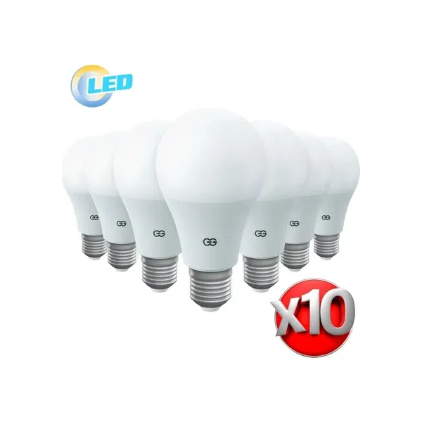 10'lu LED Ampul 9W Beyaz Işık E27 (6500K 220-240V)
