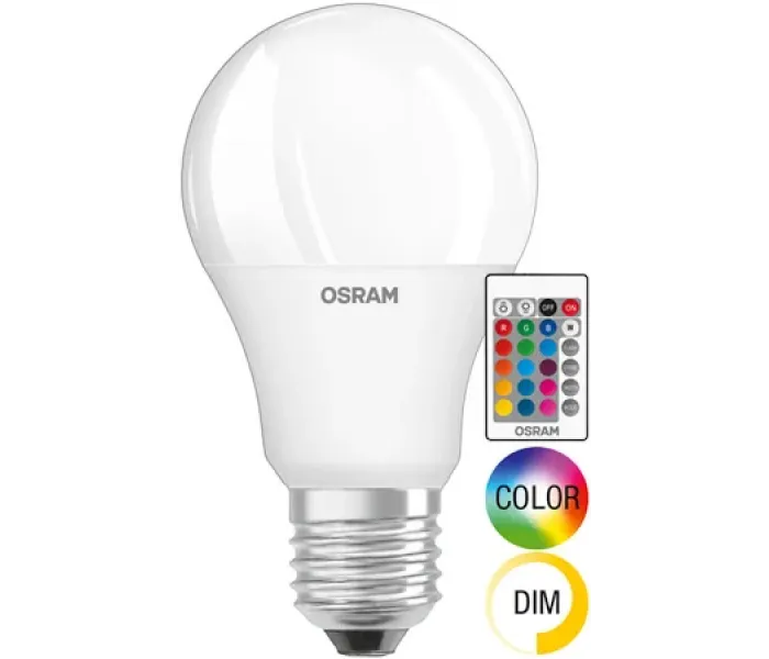 Osram E27 9W Uzaktan Kumandalı ve Işık Rengi Değişebilen LED Ampul RGB
