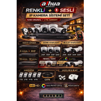Dahua 2MP 4MP 5MP 8MP IP Kamera Sistemi Kolay Seçenekli Paket (Gece Renkli veya Starlight Seçenekleriyle)