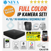 ttec Gece Renkli Sesli 2MP 1080P 4 - 8 - 16 Kameralı Sesli IP Set Full HD Seçenekli Tak Çalıştır Hazır Kamera Seti Kendi Setini Oluştur