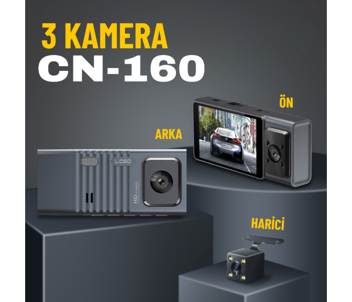 CN-160 3 Kameralı Araç Kamerası