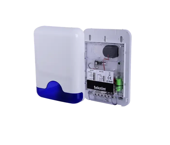 Teknim VAS-741BP 115dB Dahili Bataryalı Işıklı Kablolu Harici Siren