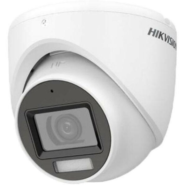 Hikvision DS-2CE76D0T-LPFS Gece Renkli Sesli 2MP 1080P 2.8MM Lens 1080P HD-TVI Smart Hibrit Light TVI AHD Dome Kamera
