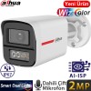 Dahua HAC-HFW1249X-A-PRO-0280B-DIP Çift Mikrofonlu Sesli Gece Renkli 2MP 2.8MM WIZCOLOR IP67 HDCVI AHD Bullet Kamera-50MT