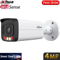 Dahua IPC-HFW2449T-AS-IL-0360B 4MP H265+ 3.6MM Akıllı Çift Işıklı IP67 Dahili Mikrofonlu POE IP Bullet Kamera