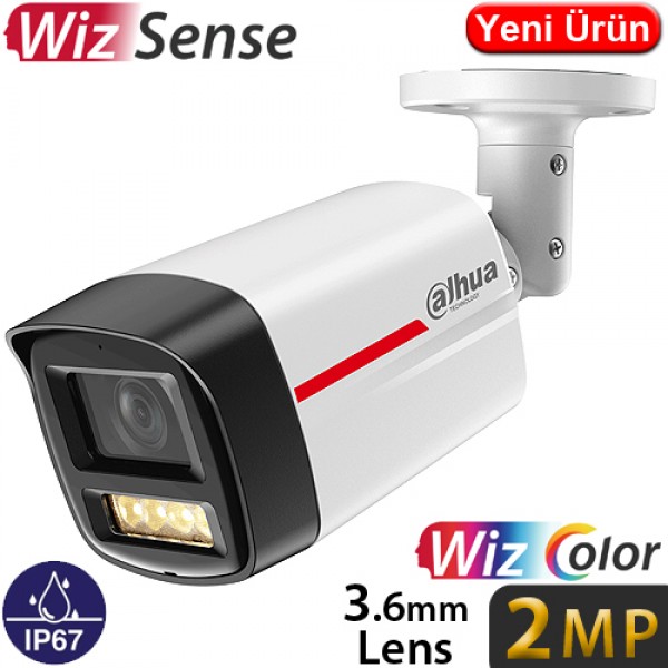 Dahua IPC-HFW2249TL-S-PRO 2MP 1080P Gece Renkli Sesli Wizcolor Poeli Akıllı IP Bullet Kamera