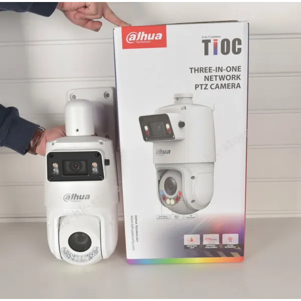 Dahua DH-SDT4E425-4F-GB-A-PV1 X-Spans 4MP+4MP Çift Lensli Renkli 25x TiOC WizSense Network PTZ Speeddome Kamera