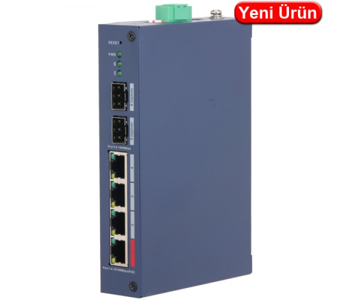 Dahua CHS4206-4ET-90 6 PORT 10/100 + 2xSFP 90W POE CLOUD Yönetilebilir Poe Switch
