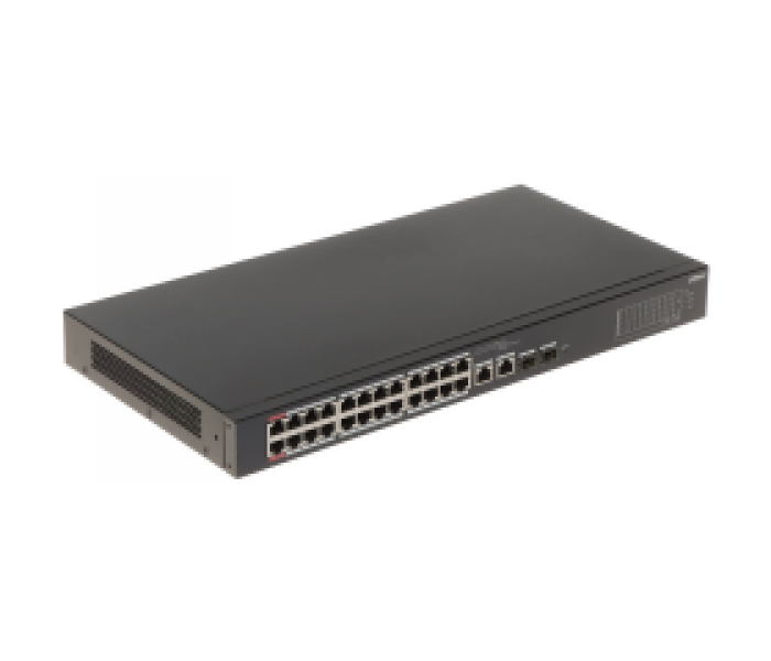 Dahua CS4226-24ET-375 24 Port PoE 375W 2 Port Gigabit Uplink 2 Port SFP Gigabit Combo, Cloud Yönetilebilir Poe Switch