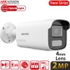 Hikvision DS-2CD1T23G2-LIUF/SL H265+ 2MP 1080P 4mm Akıllı Çift Işık Gece Renkli Çift Yönlü Konuşma Poe Bullet IP Kamera-50MT