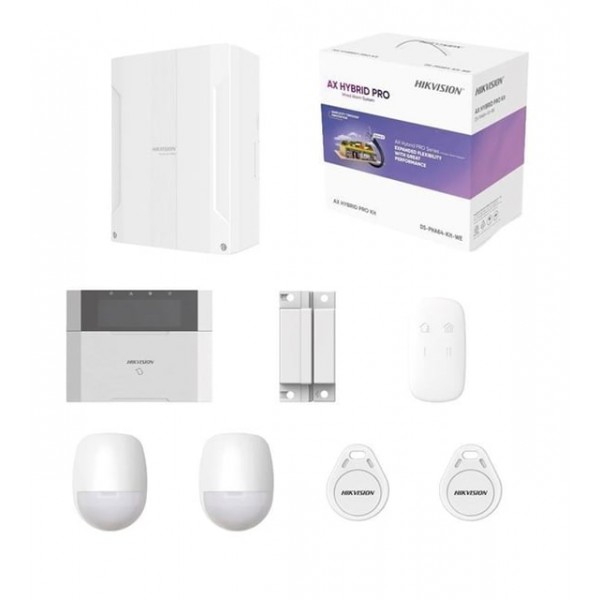 Hikvision DS-PHA64-KIT-WE AX Hibrit Pro Kit Hem Kablolu Hem Kablosuz Destekli Alarm Seti