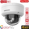 Hikvision DS-2CD1141G2-LIUF H265+ 4MP 2.8MM Gece Renkli Smart Hybrit Light Sesli POE IP Dome Kamera 20MT