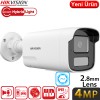 Hikvision DS-2CD1T47G2H-LIUF/SL 4MP H265+ 2.8mm Gece Renkli Akıllı Çift Işıklı Çift Yönlü Konuşmalı Sesli Poe IP Bullet Colorvu Kamera