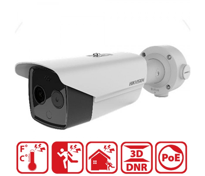 Hikvision DS-2TD2617-3-QA 4MP H265 Termal Alev Yangın Algılama Kamerası Poe Ip Bullet Kamera