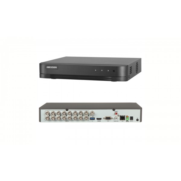 Hikvision IDS-7216HQHI-M1/S 3K 5MP H265+ 1080P Full HD AcuSense Hibrit AHD DVR XVR Kayıt Cihazı