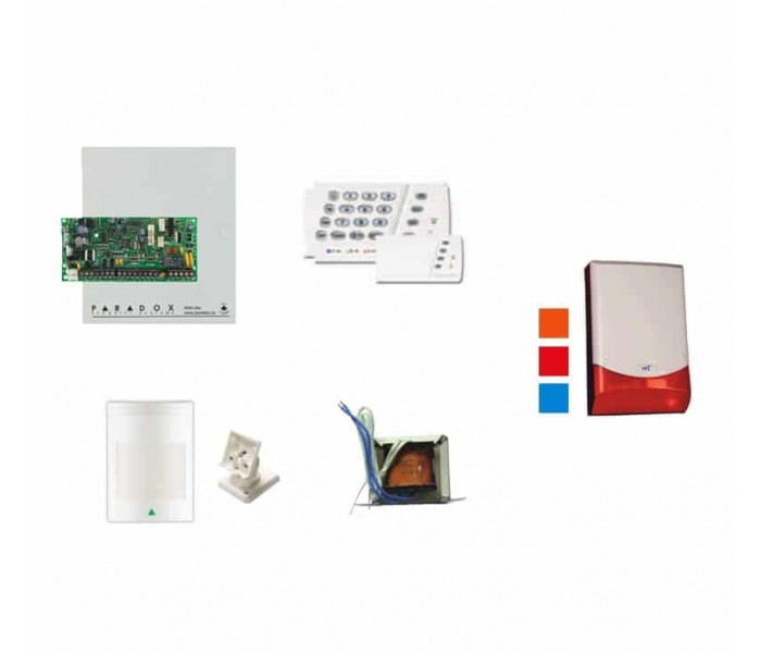 Paradox SP-4000 Kablolu Hırsız Alarm Seti (Panel + Keypad + Siren + Trafo + 1 Adet Pır Dedektörü)