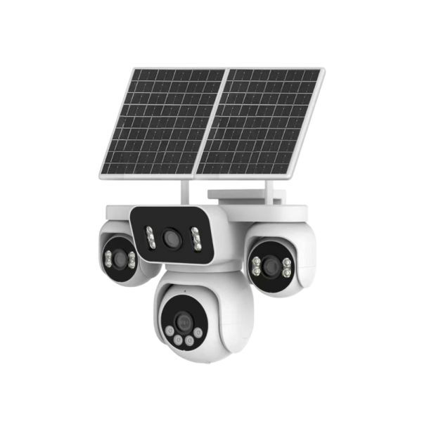 E-sim Özellikli 4G Solar 4 lensli 4K (4×2MP) Gece Renkli Karşılıklı Konuşmalı Çok Lensli Güneş Enerjili PTZ Kamera