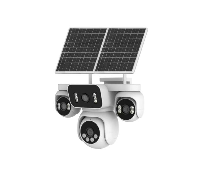 E-sim Özellikli 4G Solar 4 lensli 4K (4×2MP) Gece Renkli Karşılıklı Konuşmalı Çok Lensli Güneş Enerjili PTZ Kamera