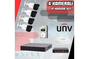 Uniview UNV Sesli 2MP 1080P Sesli 4 - 8 - 16 Kameralı H265+ Full HD IP Set Seçenekli Hazır Kamera Seti Kendi Setini Oluştur