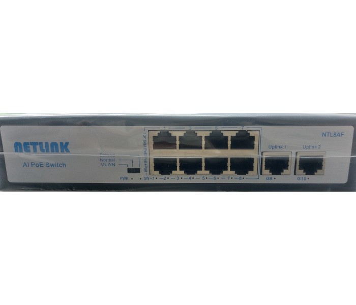 Netlink 8 Port Poe 2 Port Gigabit Uplink Poe Switch