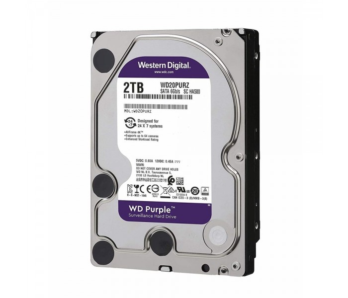 Western Digital Purple 2 TB Güvenlik Kamera Harddiski 2TB 7/24 HDD Orijinal Distribütör Garantili 