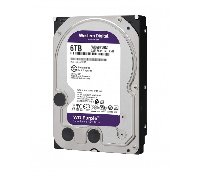Western Digital Purple 6 TB Güvenlik Kamera Harddiski 6TB 7/24 HDD Orijinal Distribütör Garantili 