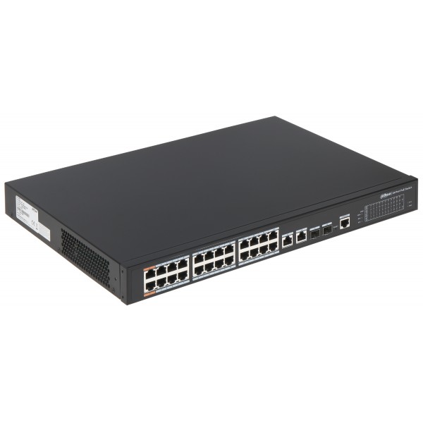 Dahua PFS4226-24ET-240-V3 24-Port Yönetilebilir PoE Switch PoE +