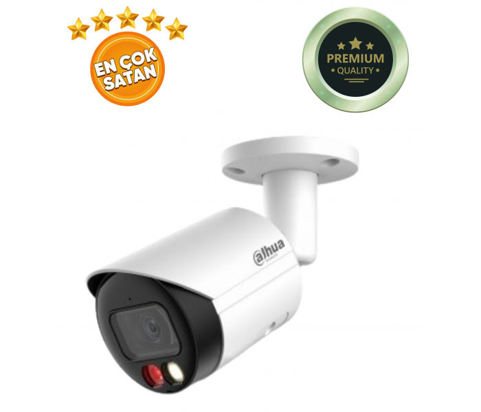 Dahua IPC-HFW2449S-S-IL-0360B 4MP H265+ Dahili Sesli Full Color Renkli Wizsense IP Poe Bullet Kamera