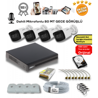 Dahua Sesli H265+ 2MP 1080P 2 - 4 - 8 - 16 Kameralı HD AHD Set Seçenekli Hazır Kamera Seti-2 Kendi Setini Oluştur