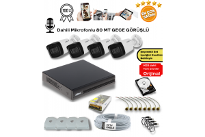 Dahua Sesli H265+ 2MP 1080P 2 - 4 - 8 - 16 Kameralı HD AHD Set Seçenekli Hazır Kamera Seti-2 Kendi Setini Oluştur