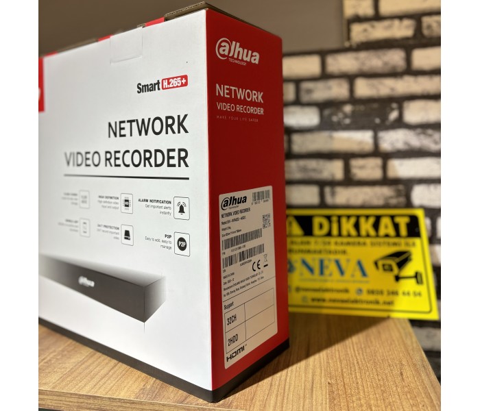 Dahua NVR4232-4KS2/L H265+ 2 HDD 32 Kanal 4K (8MP 5MP 4MP 2MP 1080P) NVR Kayıt Cihazı