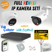 Dahua 2MP Renkli Sesli HD 4 - 8 - 16 Kameralı Full HD IP Set Seçenekli Hazır Kamera Seti Kendi Setini Oluştur