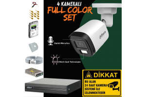 Dahua 2 Kameralı 1 Kanal Yüz Tanımalı 1 Ay Kayıt Süreli Renkli Sesli 5MP 1080P H265+ Hazır AHD Kamera Seti