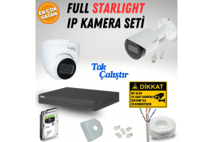 Dahua 4MP Ultra HD 4 - 8 - 16 Kameralı Starlight IP Set Seçenekli Hazır Kamera Seti Kendi Setini Oluştur