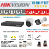Hikvision-Haikon 4MP Ultra HD Renkli 2 4 8 16 Kameralı Hibrit H265+ Dahili Sesli Seçenekli Hazır IP Kamera Seti Kendi Setini Oluştur