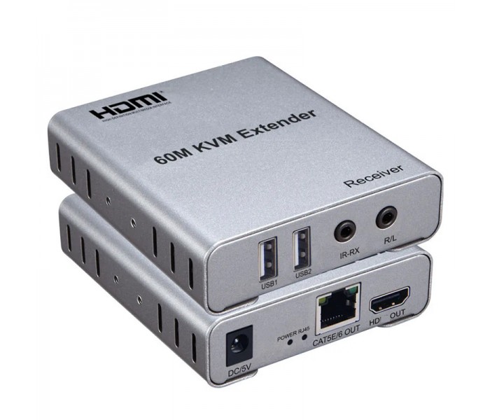 HDMI EXTENDER  60 Metre HDMI USB Alıcı ve Verici Uzatıcı KVM Aktarıcı