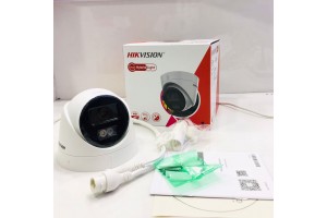 Hikvision DS-2CD1323G2-LIUF Gece Renkli Sesli Dahili Mikrofonlu H265+ 2.8mm 2MP 1080P Poeli IP Dome Kamera