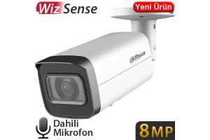 Dahua IPC-HFW2841T-AS-0360B 8MP 4K H265+ Sesli Dahili Mikrofonlu Akıllı Wizsense Poe IR Bullet IP Kamera
