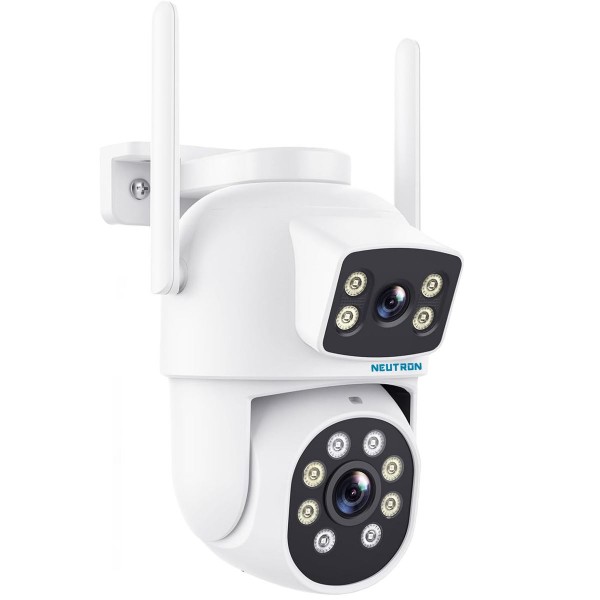 Neutron NTL-PT-13W-DBW2 2MP 1080P Çift Kameralı Wifi Sesli Karşılıklı Konuşmalı PAN TILT IP Kamera