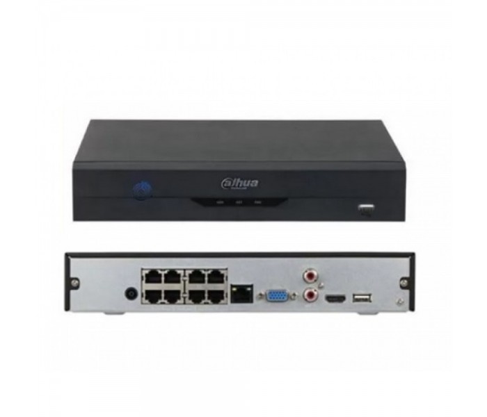 Dahua DHI-NVR2108HS-8P-T H265+ 8 Kanal 8 Poeli 4K (8MP 6MP 5MP 4MP 2MP 1080P) Ultra HD Poe Nvr Kayıt Cihazı