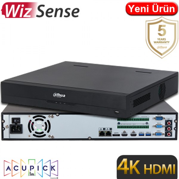 DAHUA NVR5432-EI H265+ 32 Kanal 4K (12MP 8MP 6MP 5MP 4MP 2MP 1080P) 4 HDD Pro Akıllı NVR Kayıt Cihazı