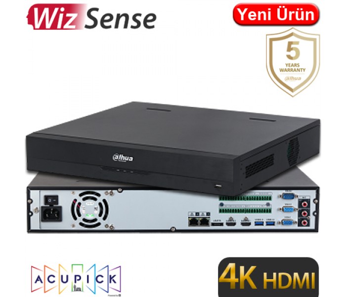 DAHUA NVR5432-EI H265+ 32 Kanal 4K (12MP 8MP 6MP 5MP 4MP 2MP 1080P) 4 HDD Pro Akıllı NVR Kayıt Cihazı