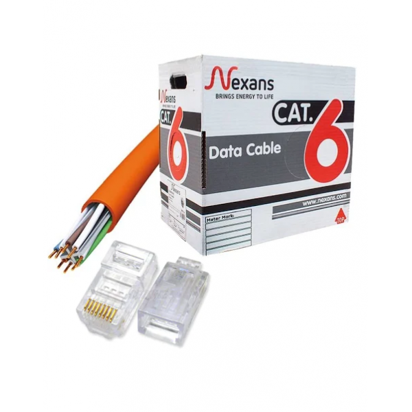 Nexans  ORJİNAL HF Cat6 Veri İletişim Network Bakır Data Kablosu FULL Bakır 305 Metre
