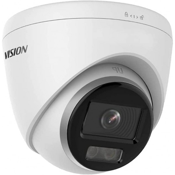 Hikvision DS-2CD1347G0-LUF Colorvu Renkli 4MP 2.8MM Dahili Sesli Poeli IP Dome Kamera