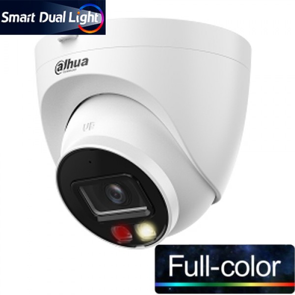 Dahua IPC-HDW1249T-S-IL 2MP 1080P 2.8MM Lensli H265+ Smart Dual Light Aydınlatmalı Sesli Renkli Color Dome IP Kamera