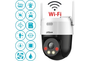 Dahua P5AE-PV 5MP Çift Yönlü Konuşma WİFİ Smart Dual LED 256GB SD Akıllı Analiz PT KAMERA
