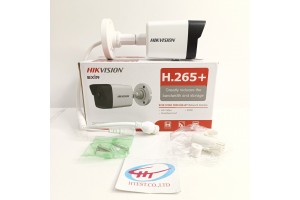 Hikvision DS-2CD1023G0-IUF Sesli Dahili Mikrofounlu 2MP 1080P 2.8MM Lens H265+ Poe IP IR Gece Görüşlü Bullet Kamera